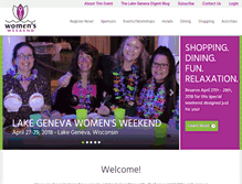 Tablet Screenshot of lakegenevawomensweekend.com